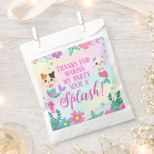 Cat Meowmaid Mermaid Girl Birthday Party Favour Bag