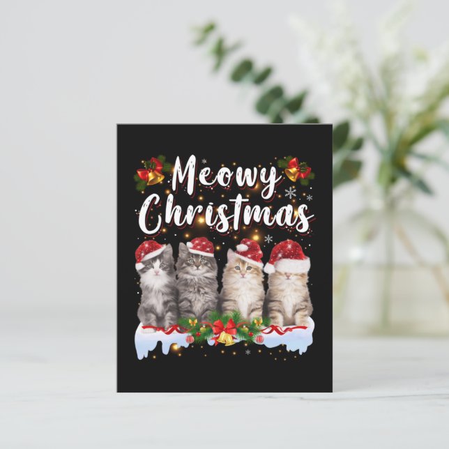 Cat Meowy Family Matching Christmas Pyjamas Santa (Standing Front)