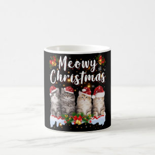 Cat Meowy Family Matching Christmas Pyjamas Santa Coffee Mug