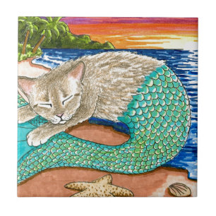 Cat Mermaid 23 Tile