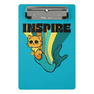 Cat Mermaid ASL Inspire Spiral Photo Notebook Mini Clipboard