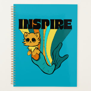 Cat Mermaid ASL Inspire Spiral Photo Notebook Planner