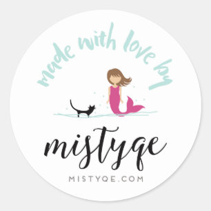 Cat & mermaid mistyqe sticker