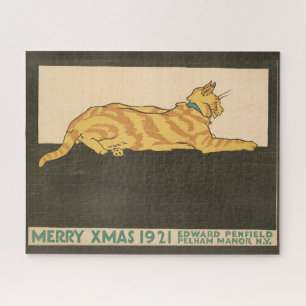 Cat Merry Xmas, 1921 Jigsaw Puzzle
