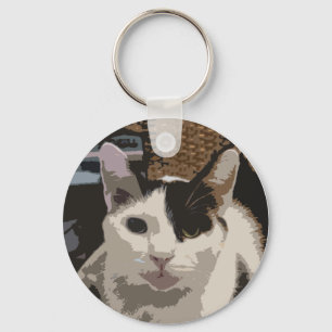 Cat Metal Keychain