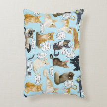 Cat Mewsings Pillow