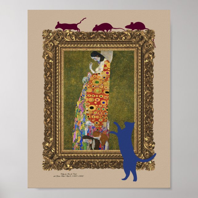 Cat, Mice, Fine Art and Humour, Poster (Front)