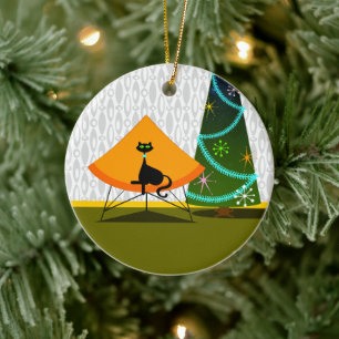 Cat - Mid Century Modern Ceramic Ornament