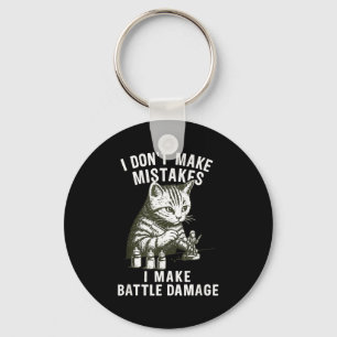 Cat Miniature Painter Battle Damage Funny Miniatur Key Ring