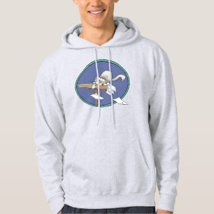 Cat mischief pattern hoodie