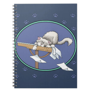 Cat mischief pattern notebook