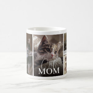 Cat Mom 5 Photo Collage Coffee Mug