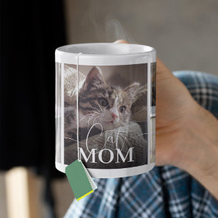 Cat Mom 5 Photo Collage Coffee Mug