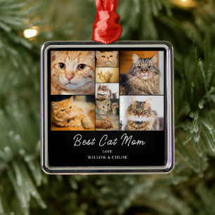 Cat Mom 9 Photo collage Metal Ornament