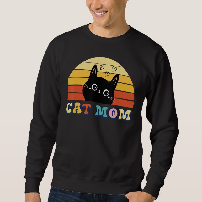 Cat Mom Cat  Mother s Day Mom Women Mothers Sweatshirt (Front)