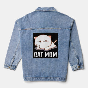 CAT MOM CUTE DENIM JACKET