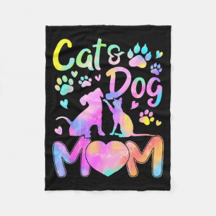 Cat mom dog mom girl women mother's day pet lover fleece blanket