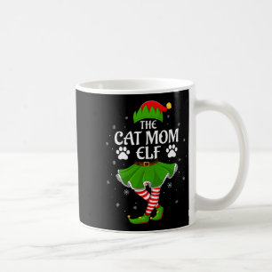 Cat Mom Elf Christmas Family Girls Women Elf Squad Coffee Mug