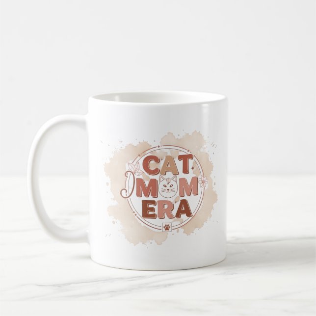 Cat Mom Era Trendy Mug (Left)