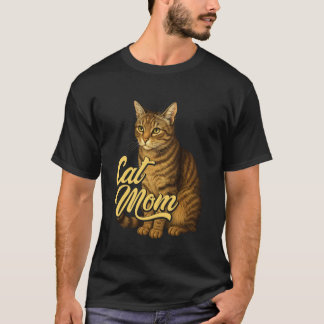 Cat mom for Women pet Cats Mommy Girls Retro T-Shirt