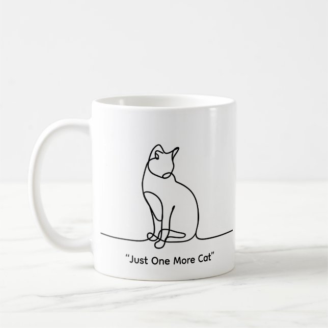 Cat Mom Gift Mug – Funny Cat Quote Design (Left)