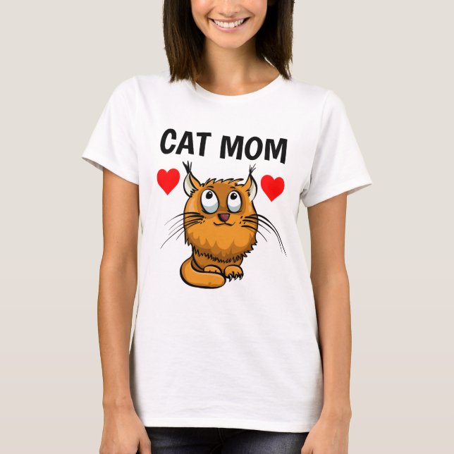 CAT MOM, GINGER CAT T-SHIRTS (Front)