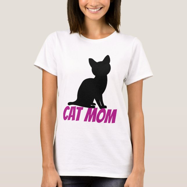 CAT MOM KITTEN T-SHIRTS CUTE (Front)