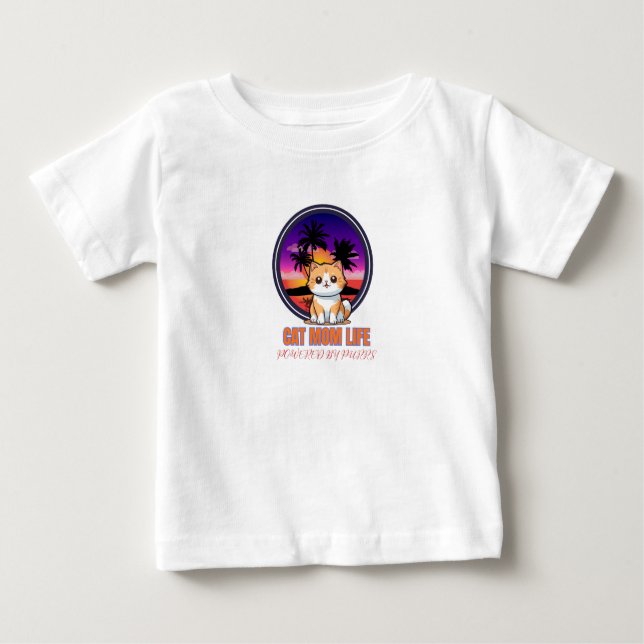 Cat Mom Life funny Baby T-Shirt (Front)