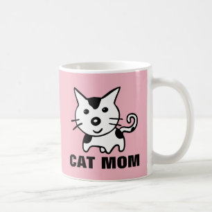 CAT MOM PINK COFFEE MUGS