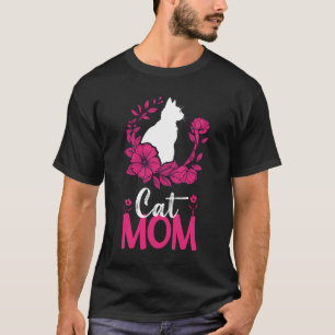 Cat Mom Vintage Distressed Design - Funny Cat Paw T-Shirt