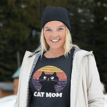 CAT MOM VINTAGE RETRO STYLE T-Shirts Hoodie