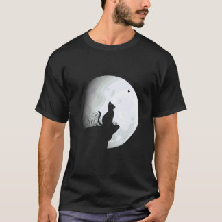 Cat Moon Cute Kitten Graphic Cat Lady For Women & T-Shirt