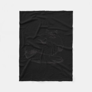 Cat Mother I Am But Skin And Bones  Fleece Blanket