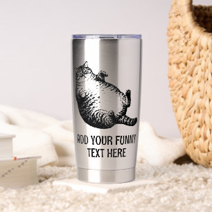 Cat Mother I Am But Skin and Bones For Cat Lover Insulated Tumbler