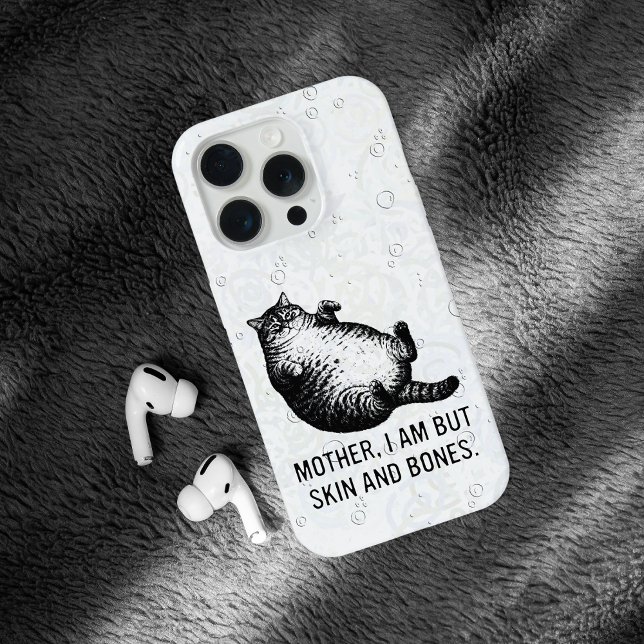 Cat Mother I Am But Skin and Bones For Cat Lover iPhone Case (Creator Uploaded)
