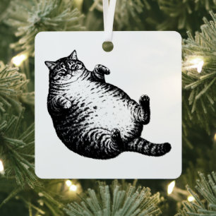 Cat Mother I Am But Skin and Bones For Cat Lover Metal Tree Decoration