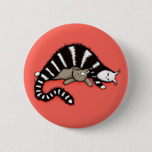 Cat Mother Protects Her Cute Kitty 6 Cm Round Badge