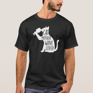 Cat Mother Wine Christmas Womens Pet Cat Wine T-Shirt