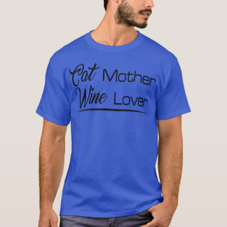 cat mother wine lover boy T-Shirt