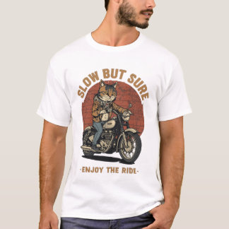 Cat Motorcycle Biker T-Shirt