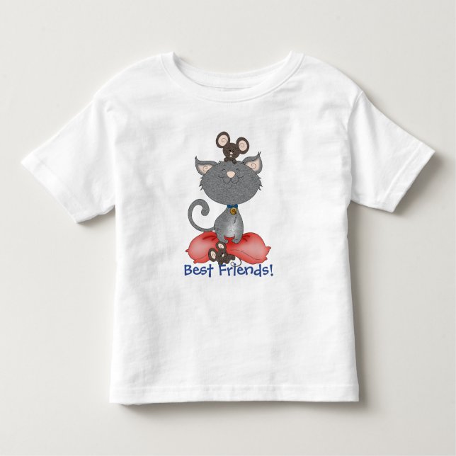Cat & Mouse Best Friends Slumber Party Toddler T-Shirt (Front)