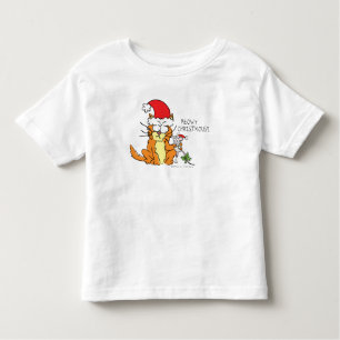 Cat Mouse Christmas Funny Cartoon Cute Toddler T-Shirt