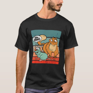 Cat mouse orange speech bubble humour tension cart T-Shirt