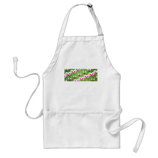 Cat Mouse Pattern green Standard Apron