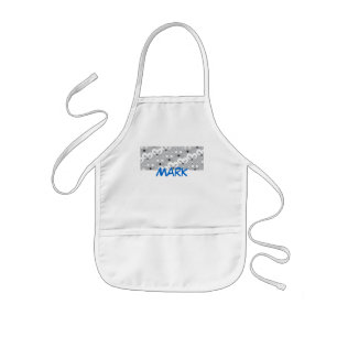 Cat & Mouse pattern grey Kids Apron