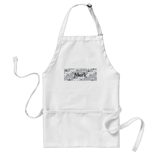 Cat & Mouse pattern grey Standard Apron (Front)