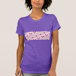 Cat Mouse Pattern Pink T-Shirt