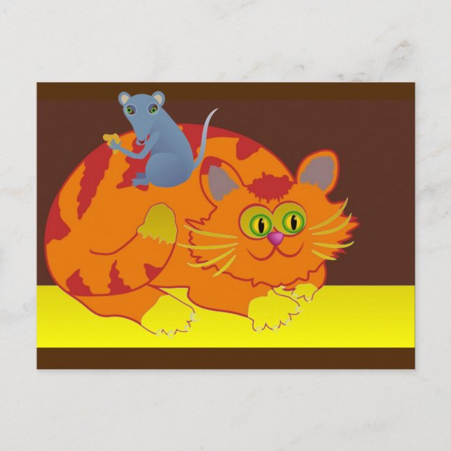 Cat & Mouse Postcard (Front)