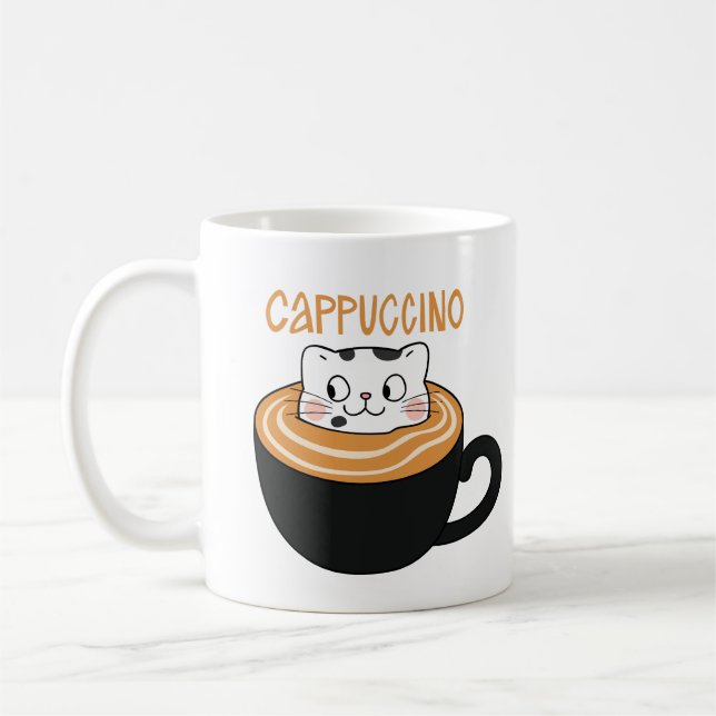 cat mug capuccino (Left)