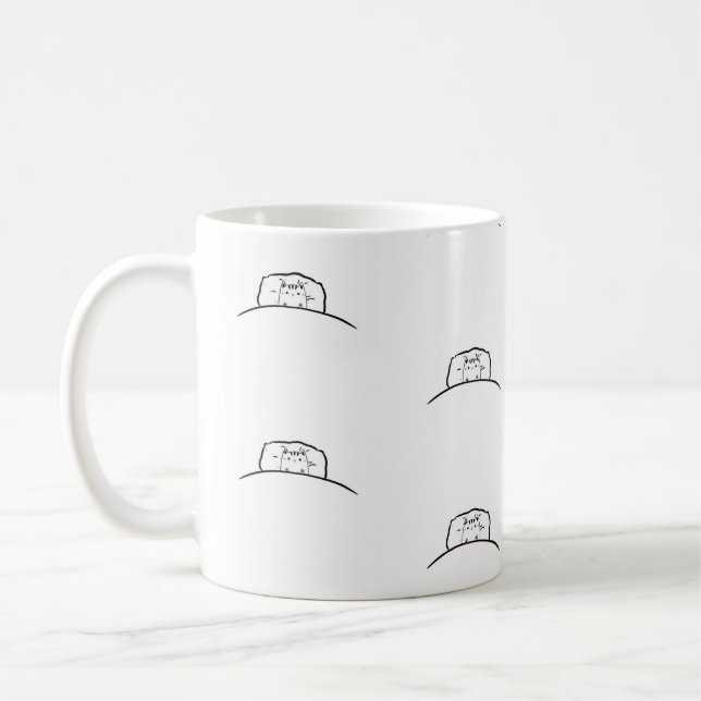 Cat mug, Cat in a bed mug, cat lover mug (Left)